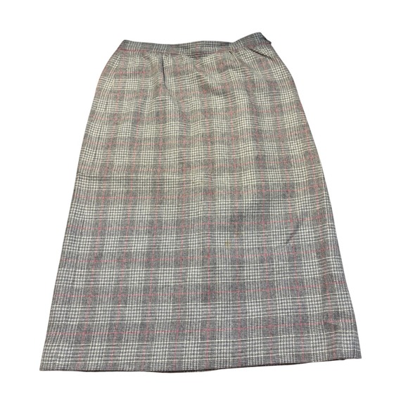 Pendleton Dresses & Skirts - Vintage Pendleton Pet Grey Plaid Wool Midi Skirt Size 26" 80s Academia Heritage